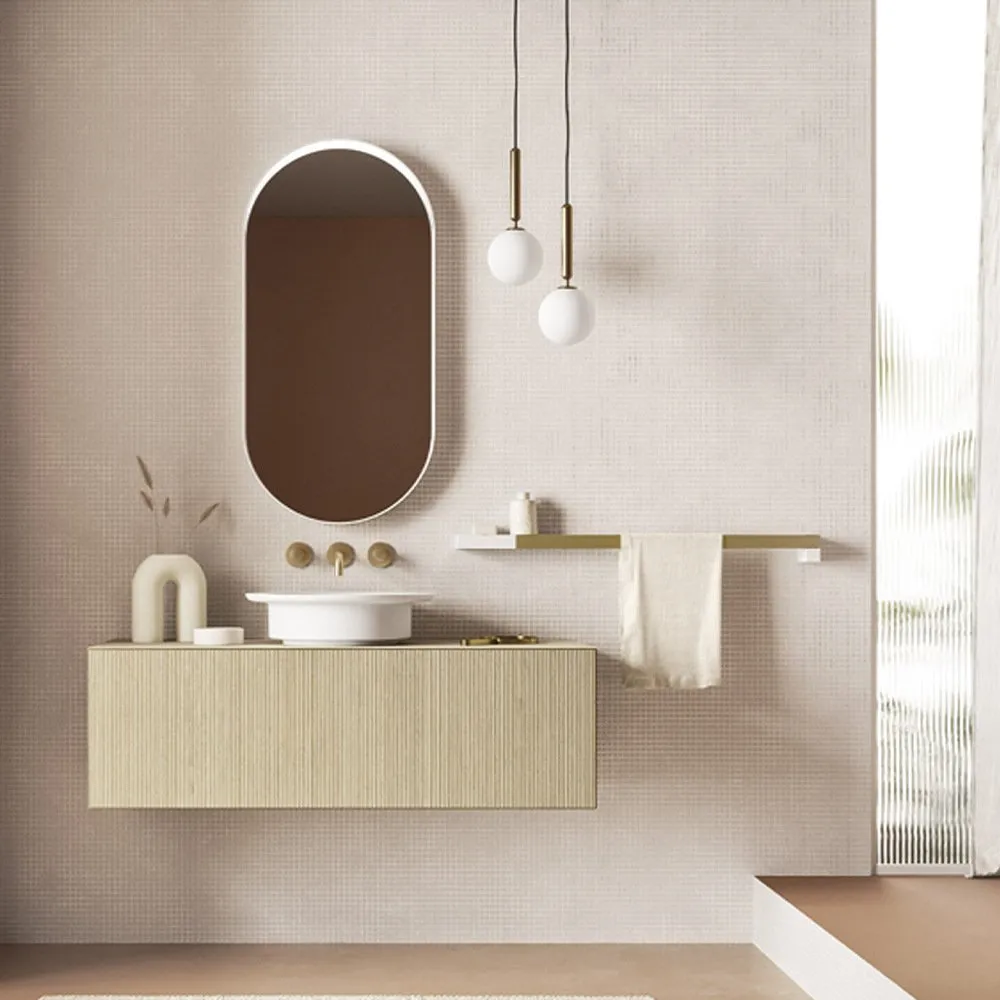 ARBI LUXOR 01 WASCHTISCHUNTERSCHRANK 1 SCHUBLADE MIT HANDTUCHHALTER UND SPIEGEL