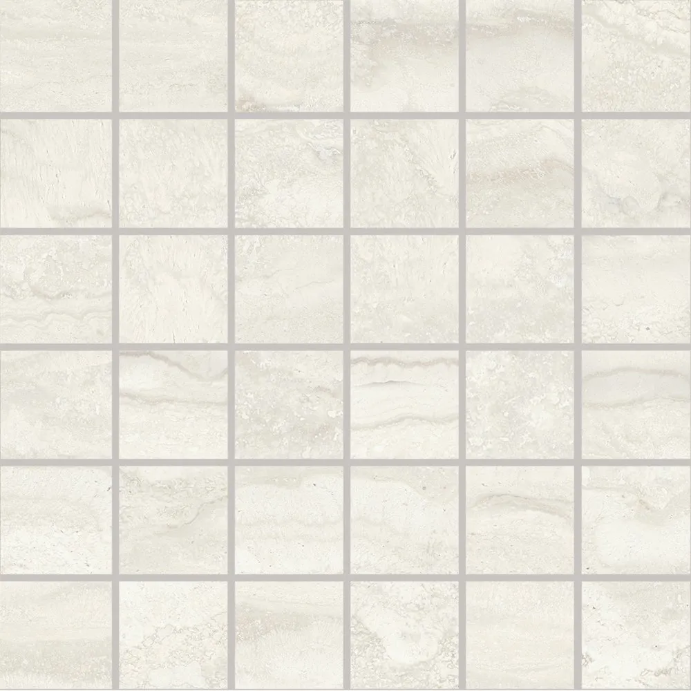 PROVENZA FLIESEN UNIQUE TRAVERTINE MOSAIK WHITE VEIN CUT FULL LAPPATO 30X30