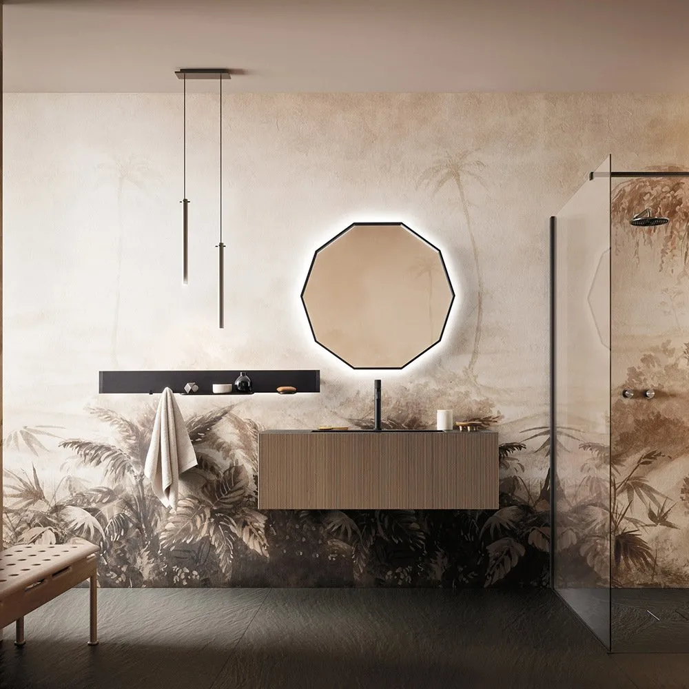 ARBI LUXOR 05 WASCHTISCHUNTERSCHRANK 1 SCHUBLADE MIT REED BAR UND SPIEGEL