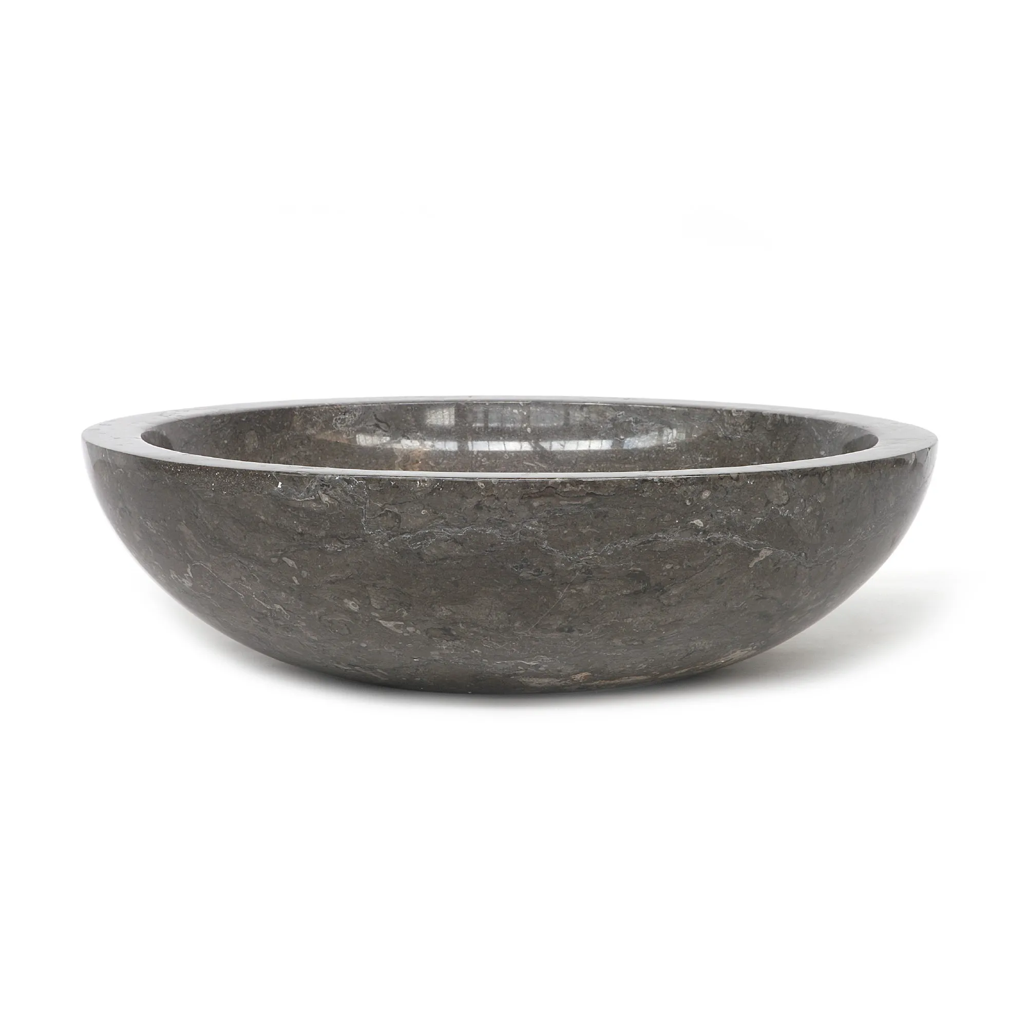 Marmorwaschbecken, grau, Ø 43 cm, H 12,5 cm