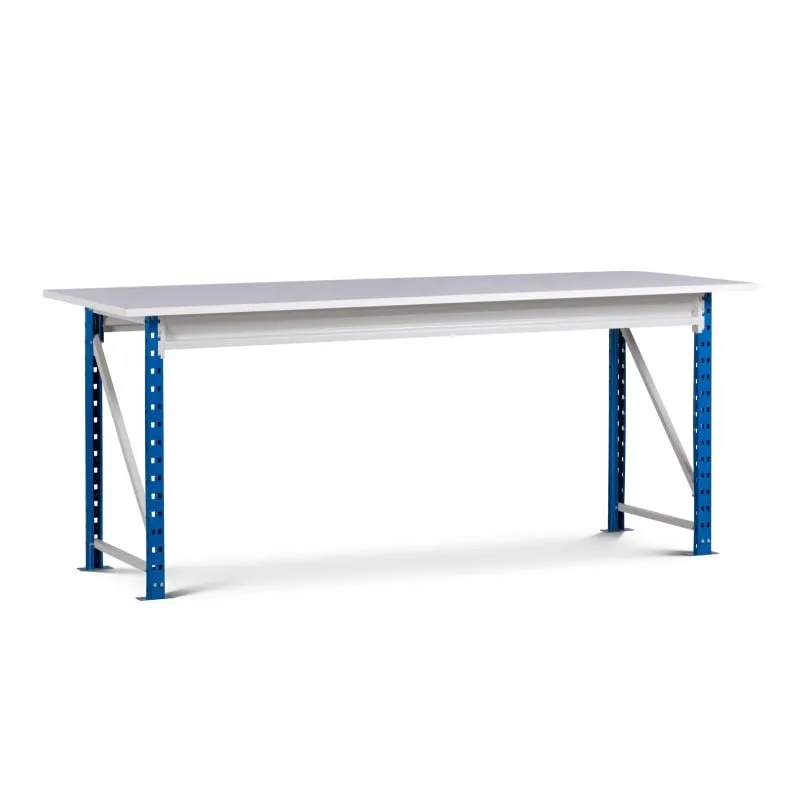 Werkbank MAXIMUS | HxBxT 83x120x80cm | Traglast 280kg | 1 Ebene | Lichtblau/Lichtgrau