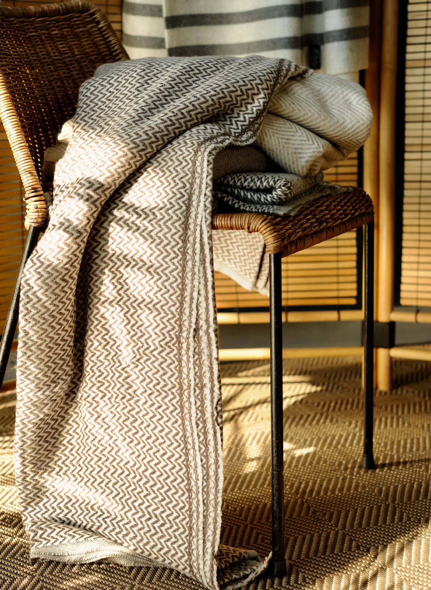 Wolldecke 'Stellan', grau, T 270 cm, B 135 cm