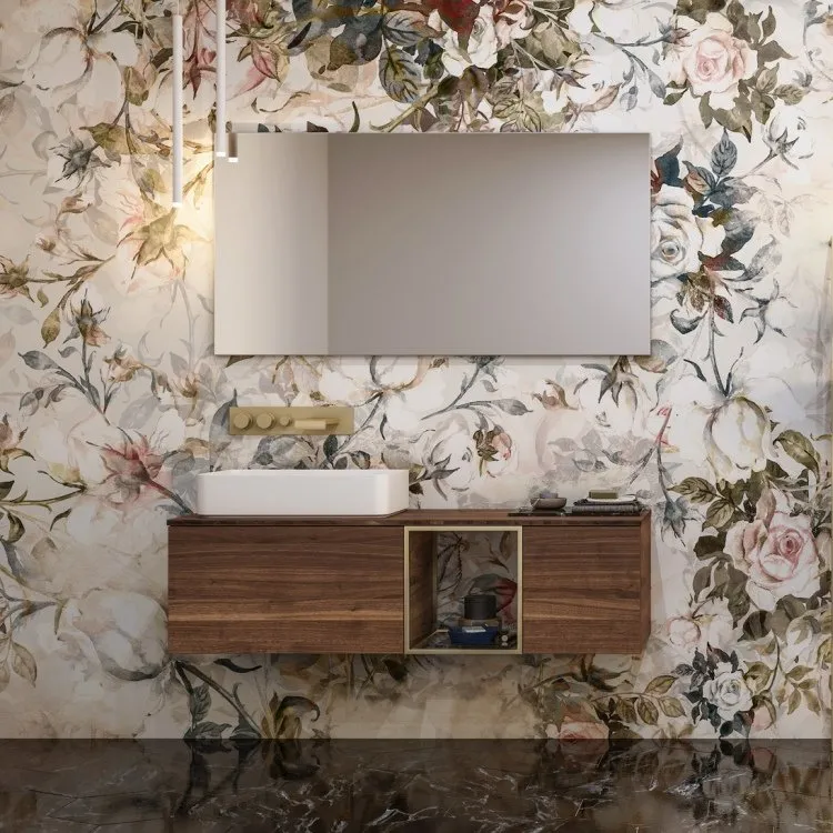 ELEMENTI METALLICI WASCHTISCHUNTERSCHRANK MIT 1 SCHUBLADE, WASCHTISCH,  SPIEGEL