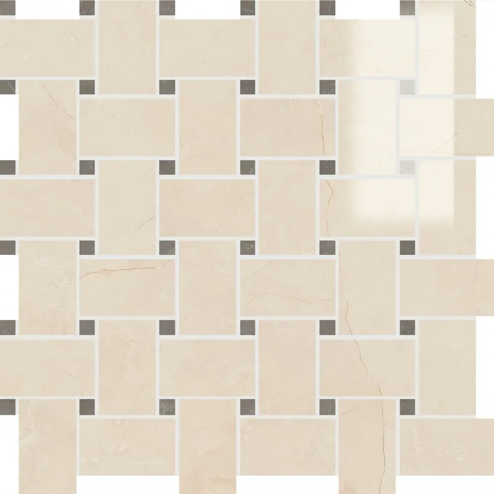 PANARIA FLIESEN TRILOGY MOSAIK 72 MOON BEIGE LUX REKTIFIZIERT 30X30