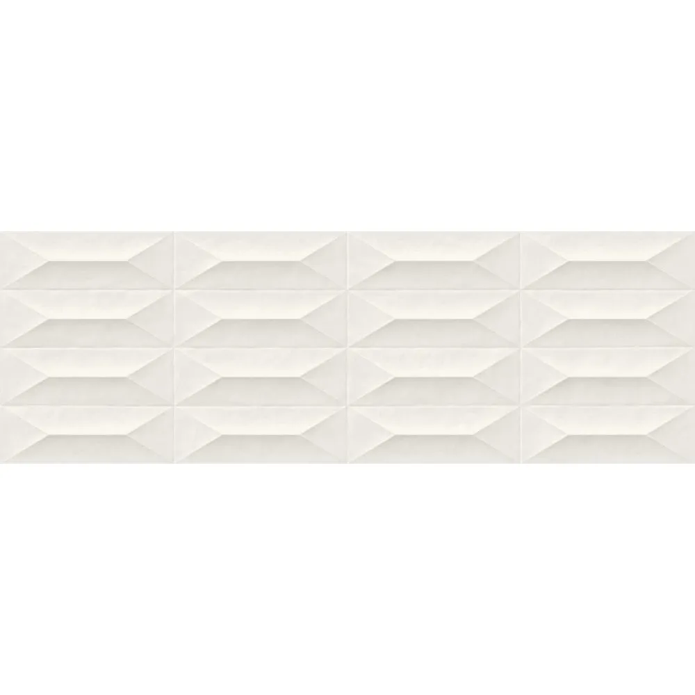 MARAZZI COLORPLAY FLIESEN WHITE STRUTTURA CABOCHON 3D NATURAL REKTIFIZIERT 30X90