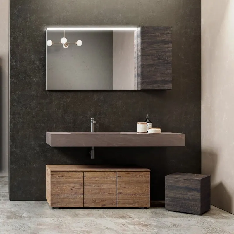 MENSOLONI HÄNGEUNTERSCHRANK MIT KONSOLENSCHUBLADEN UND OBERSCHRANK