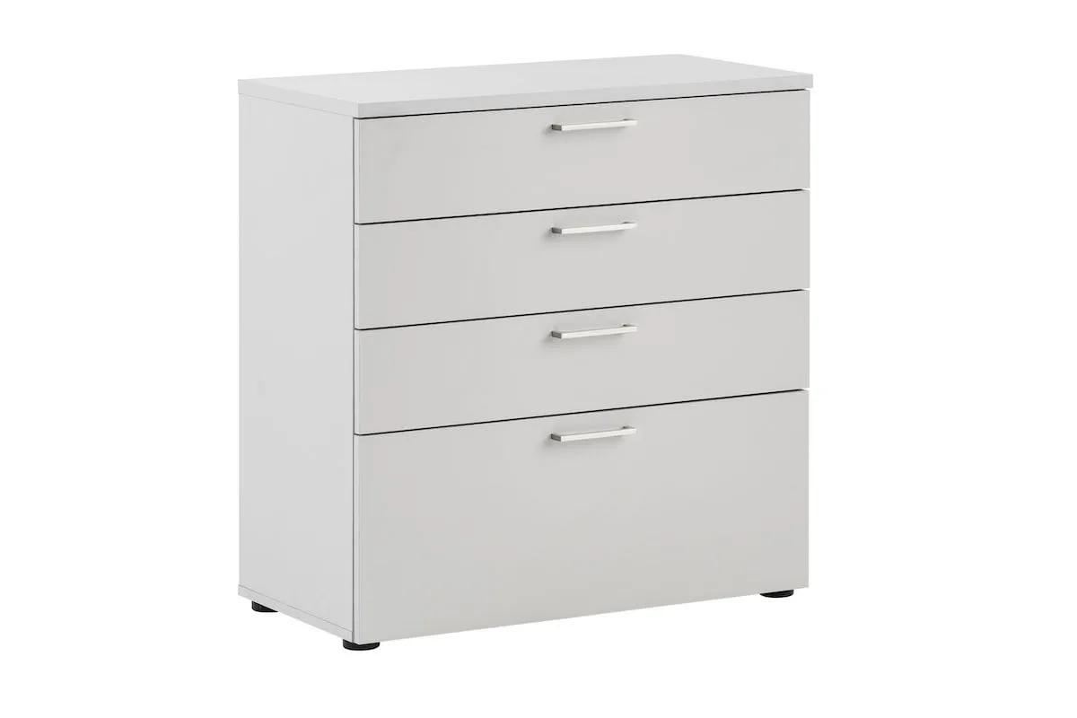 Möbelpartner Schubladenschrank Hippo | HxBxT 84x80x40cm | 4 Schubladen | Lichtgrau
