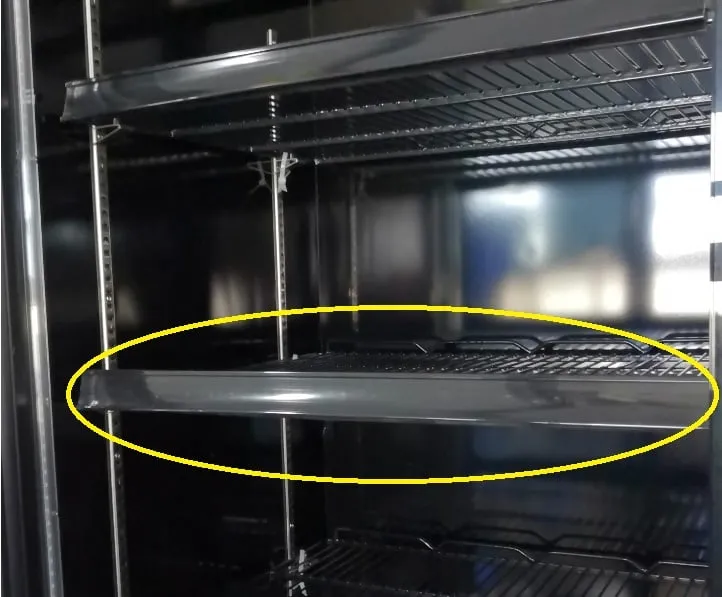 Preiskartenhalter für Kühlschrank KONDOR 1x Glastür | Schwarz