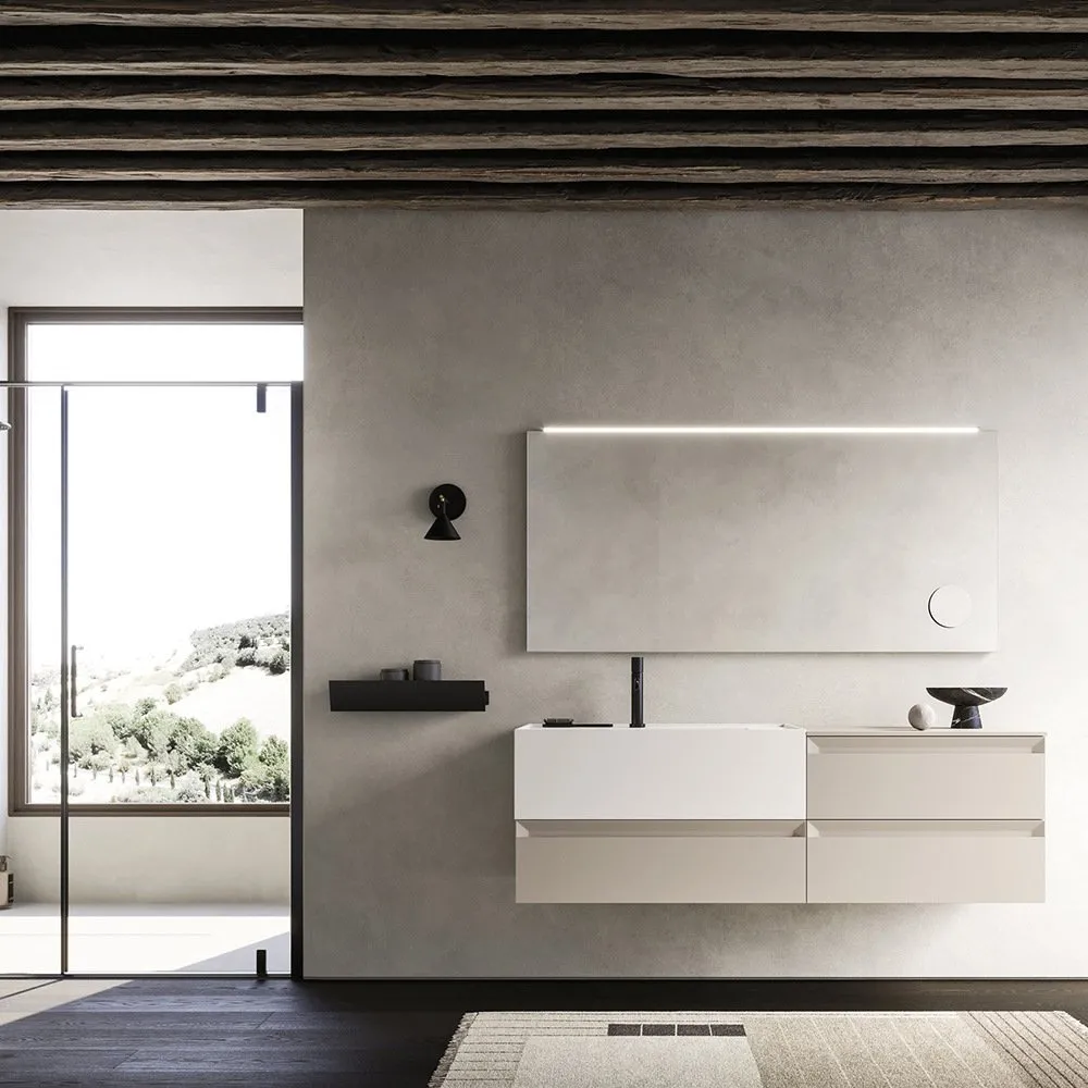 ARBI FOLD 04 WASCHTISCHUNTERSCHRANK 3 SCHUBLADEN MIT SPIEGEL