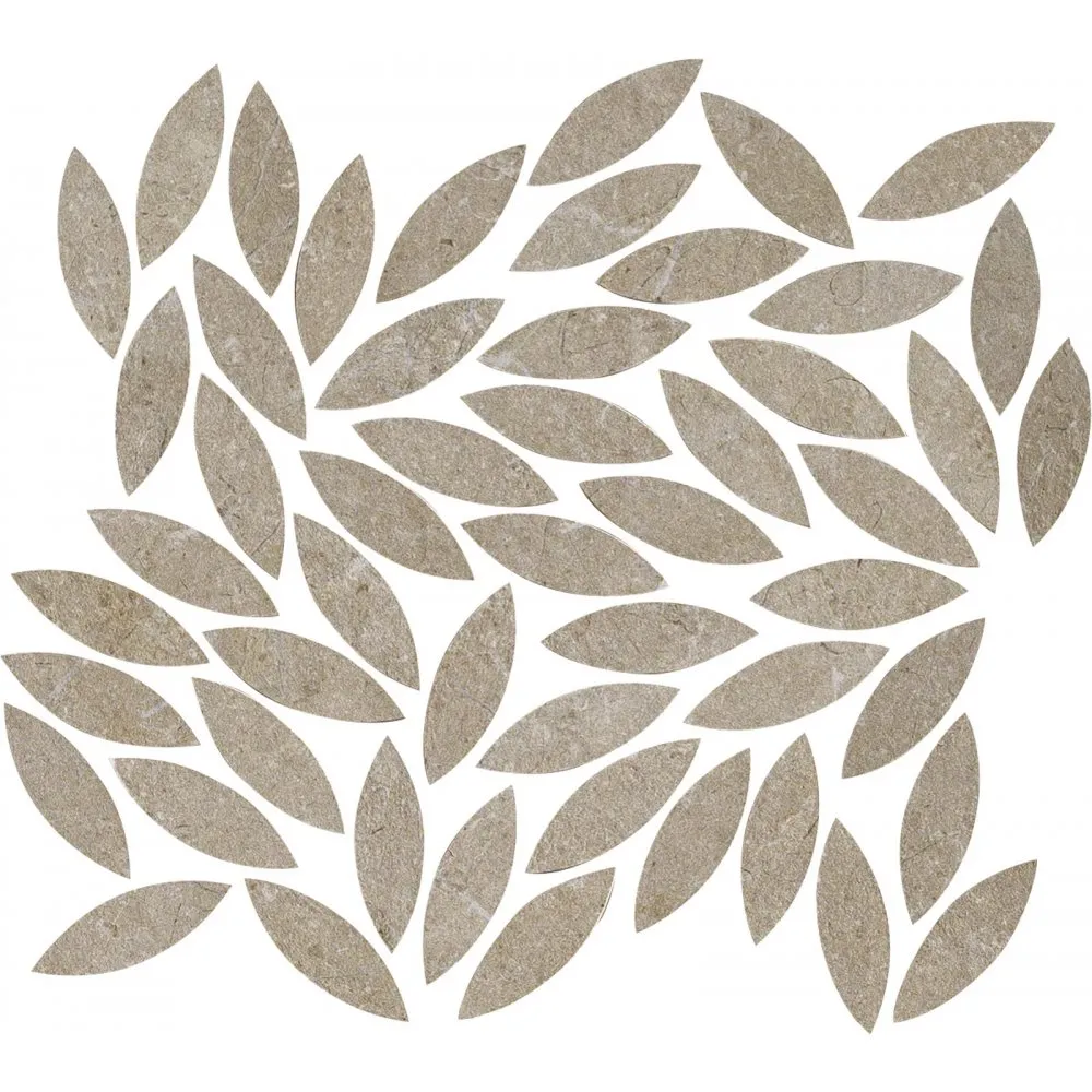MARAZZI FLIESEN MYSTONE LIMESTONE MOSAIK FOGLIE TAUPE NATURAL 34,2X38