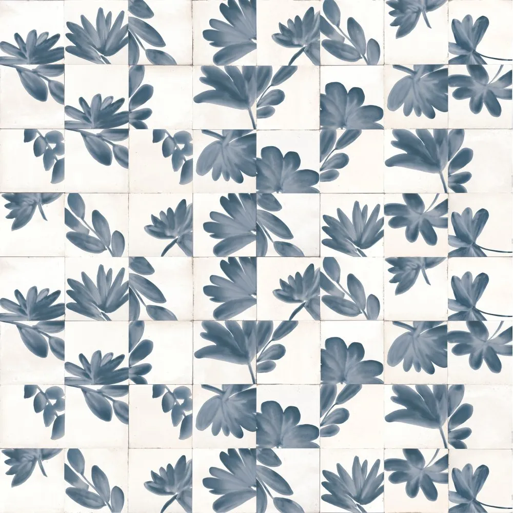 MARAZZI FLIESEN CROGIOLO RICE DEKOR BLOSSOM BIANCO LUX 15X15