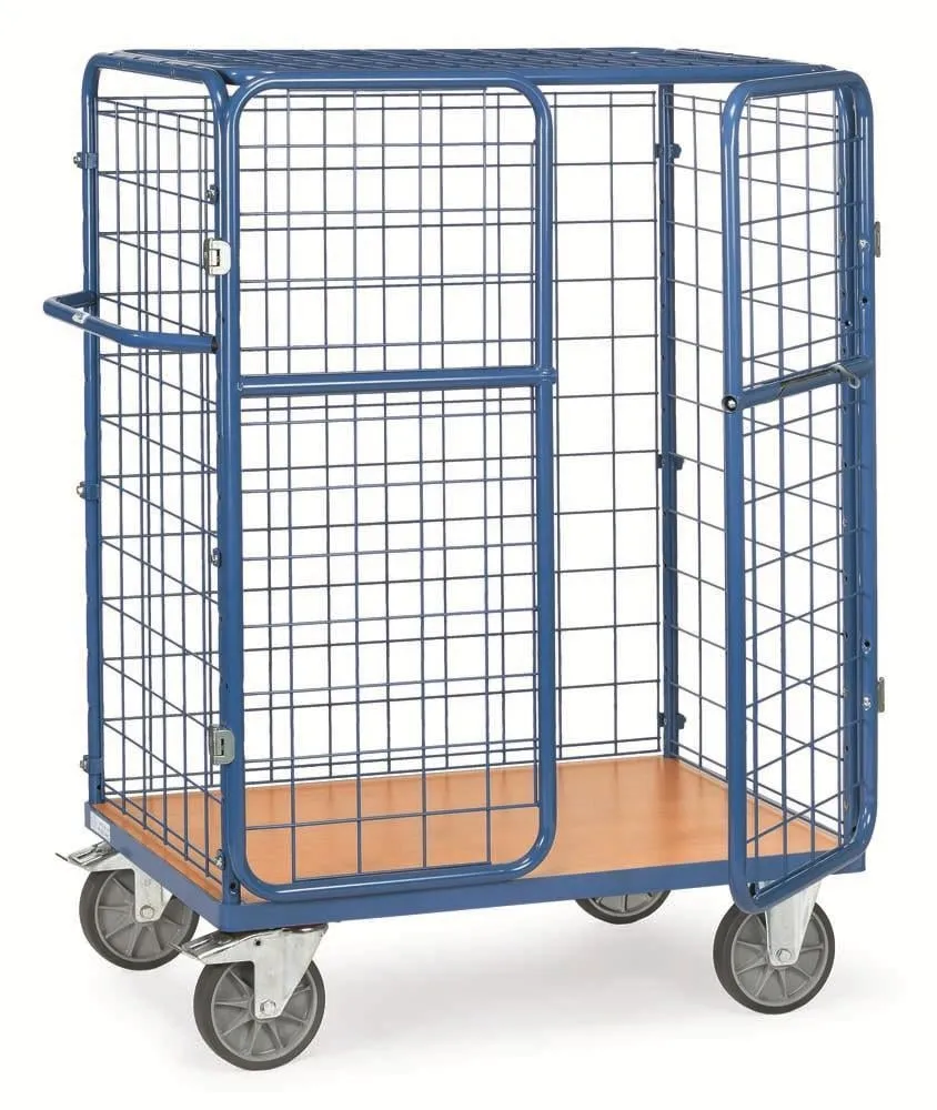 Paketwagen mit Flügeltüren | Dach aus Drahtgitter | Ladeflächenmaß (L x B): 100 x 60 cm