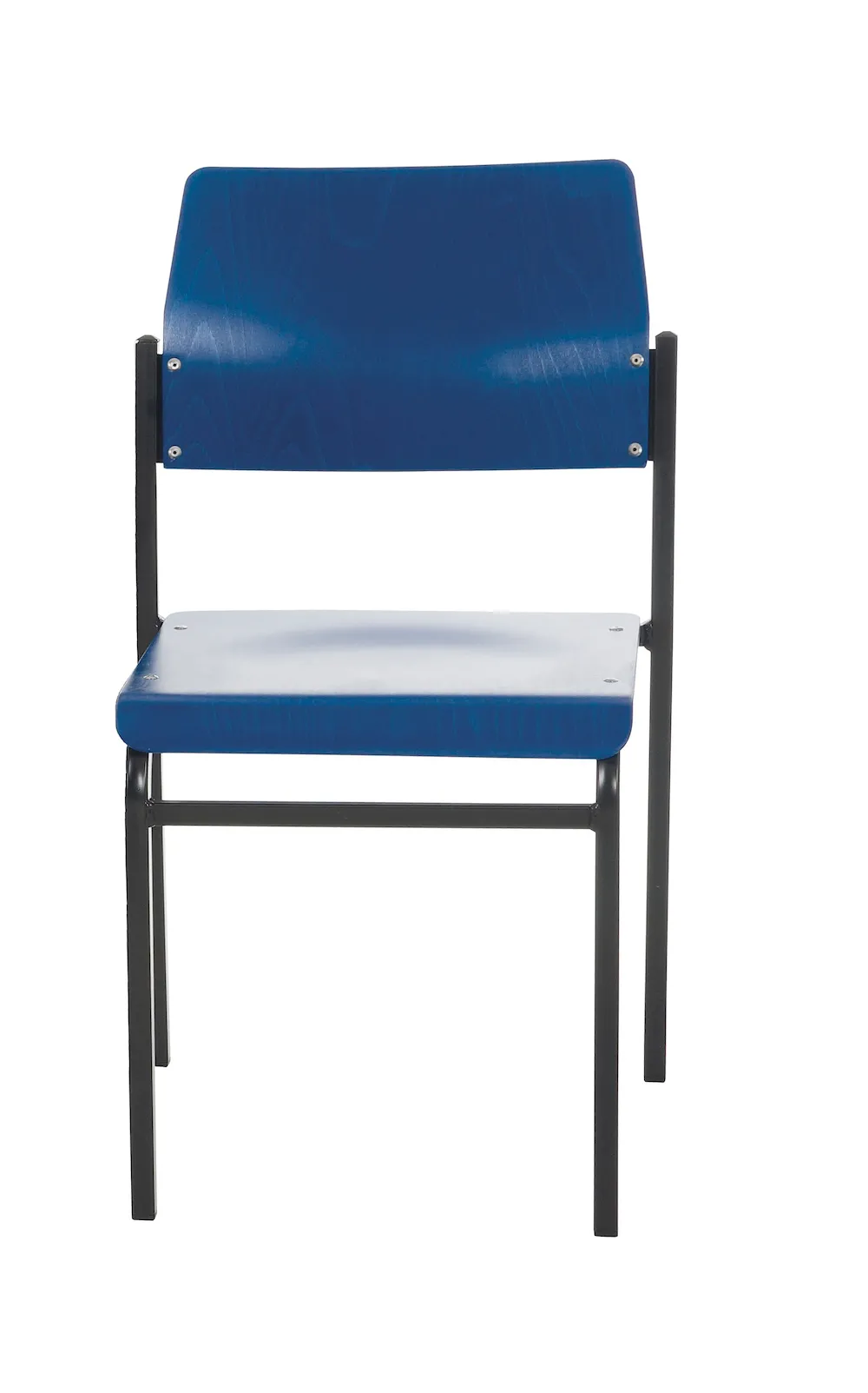 Stapelbare Besucherstühle Newark | HxBxT 70x42x42cm | Tragfähigkeit 110kg | Buche-Sitz | Schwarz/Blau