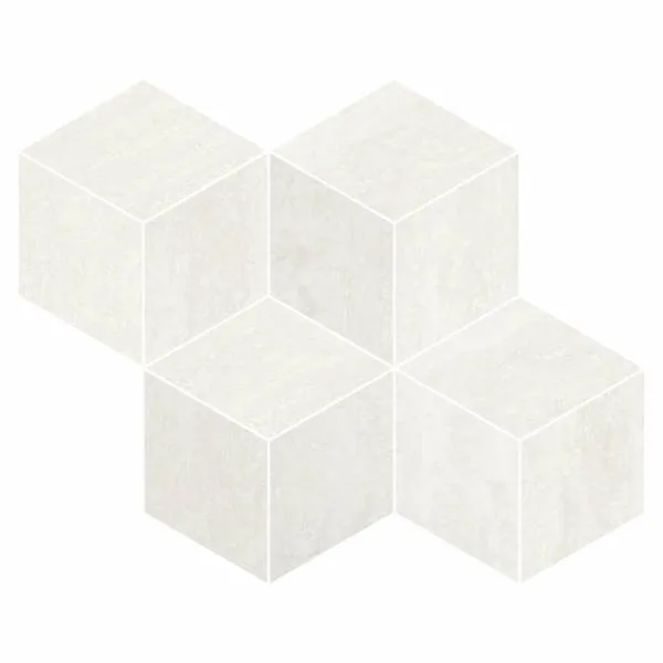 REFIN FLIESEN PRESTIGIO TRAVERTINO BIANCO MOSAIK CUBE LUX REKTIFIZIERT 30,4X35,2