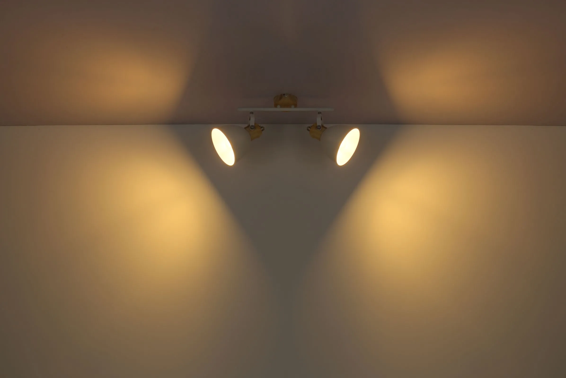 Deckenleuchte Wohnzimmer Deckenstrahler 2 Flammig Deckenlampe Weiß 54018-2