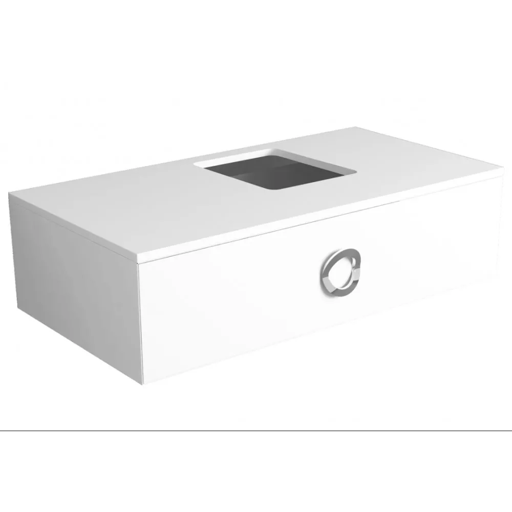 SIMAS HENGES HÄNGE-KOMMODE MIT CHROMGRIFF UND BEFESTIGUNGSSET