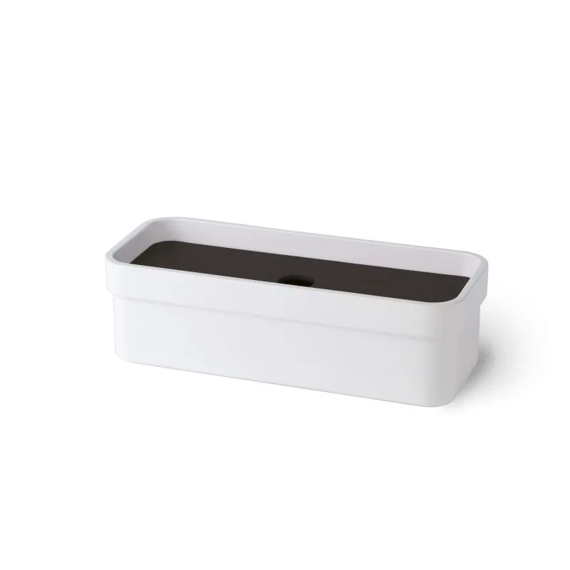 LINEABETA GRELA AUFBEWAHRUNGSBOX AUS MELAMIN UND SCHWARZ LACKIERTEM ALUMINIUM