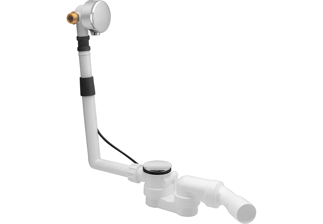 Ablaufgarnitur MWT,m. Wasserzulauf in der Überlaufrosette, für Normalbadewanne