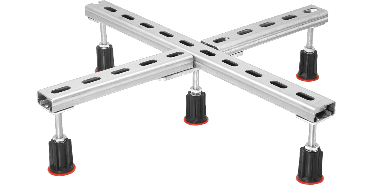 Duschwannenfüße Universal vz, gekreuzt 530 mm, Stellfüße M 10 x 45 mm