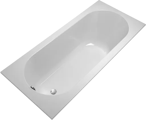 Villeroy & Boch Badewanne „Oberon“ rechteck 170 × 75 cm, Fußablauf in Weiß Alpin
