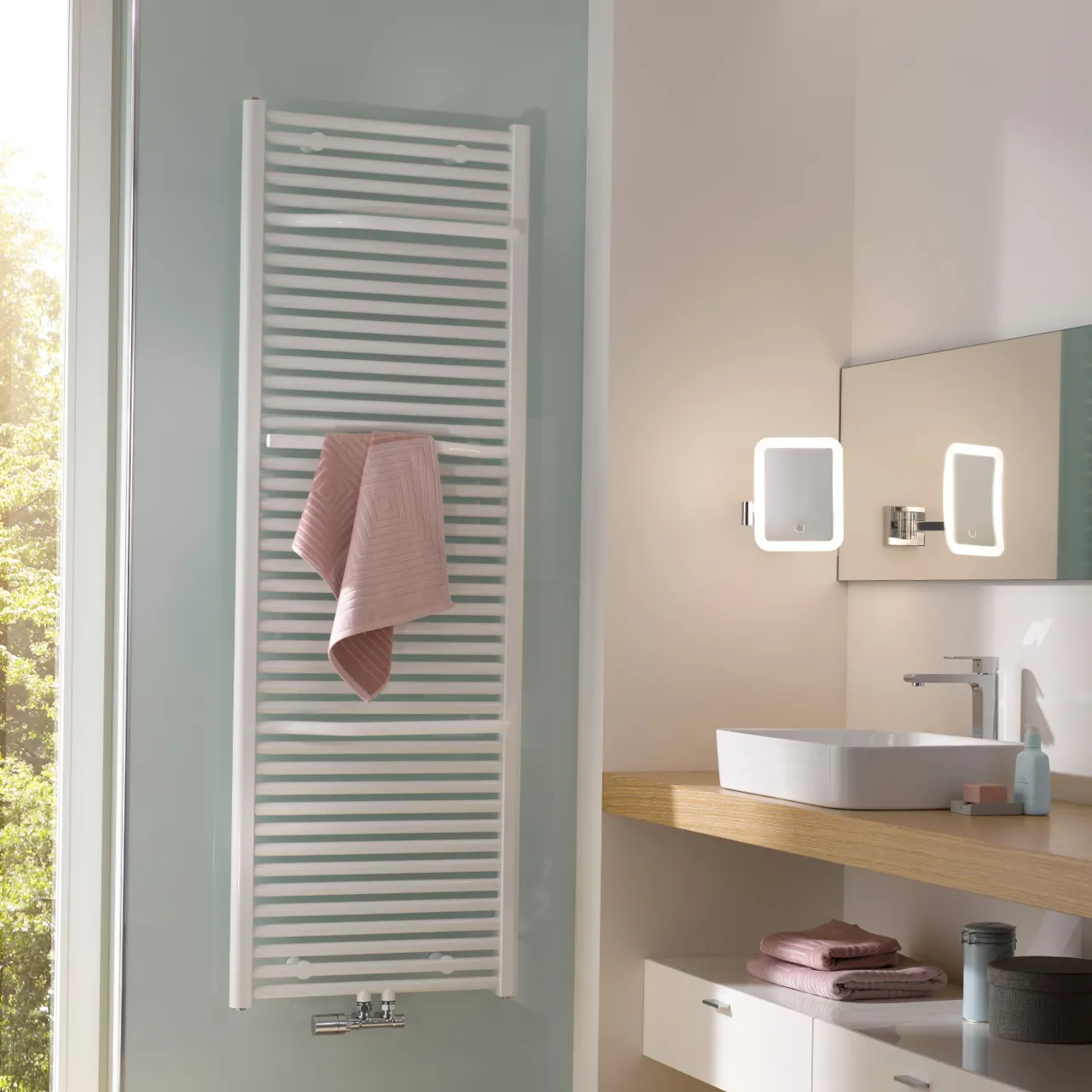 HSK Design-Heizkörper „Line Plus“ 60 × 121,5 cm in Weiß