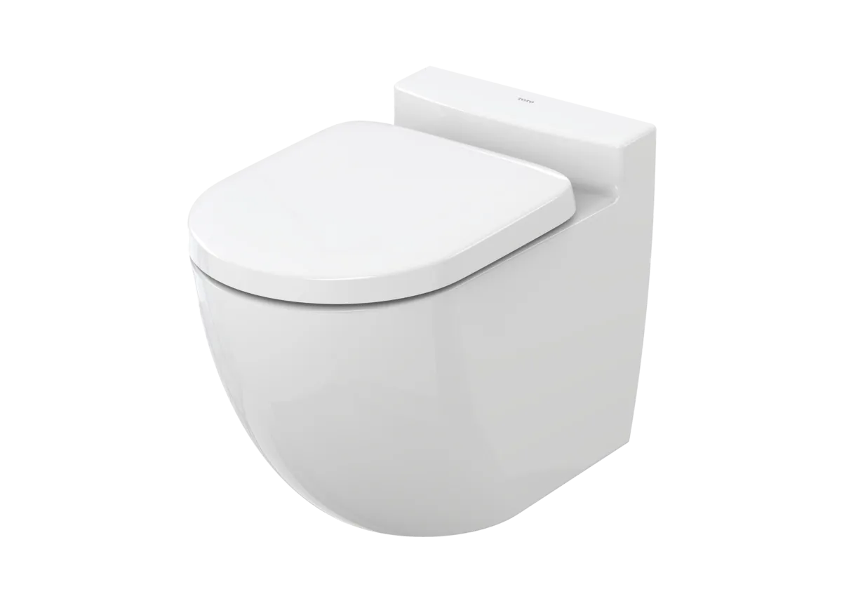 Toto Wand-Tiefspül-WC bodenstehend randlos, Tornado Flush „NC“ 380 × 483 × 630 mm in weiß