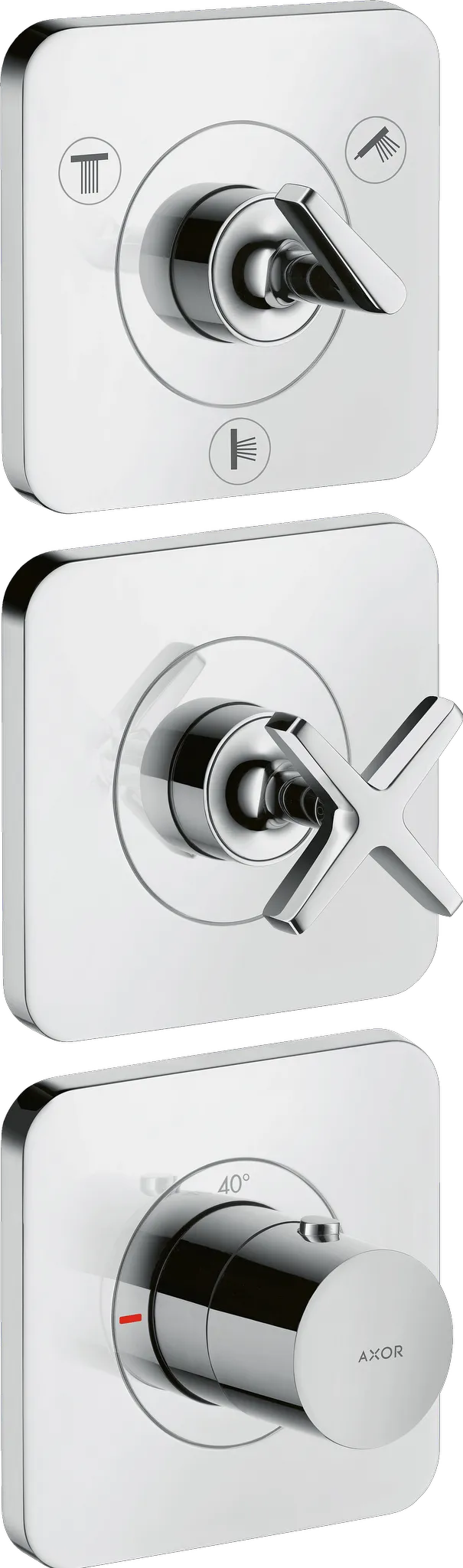 Thermostatmodul Unterputz Axor Citterio E Fertigset 3 Verbraucher chrom