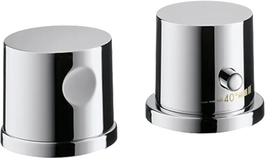 2-Loch Thermostatmischer Axor Uno Fertigset chrom für Wannenrandmontage