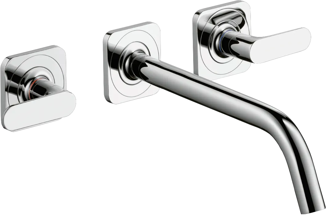 3-Loch Waschtischarm.Axor Citterio M Wand Fertigset lang chrom m.Hebelgriffen