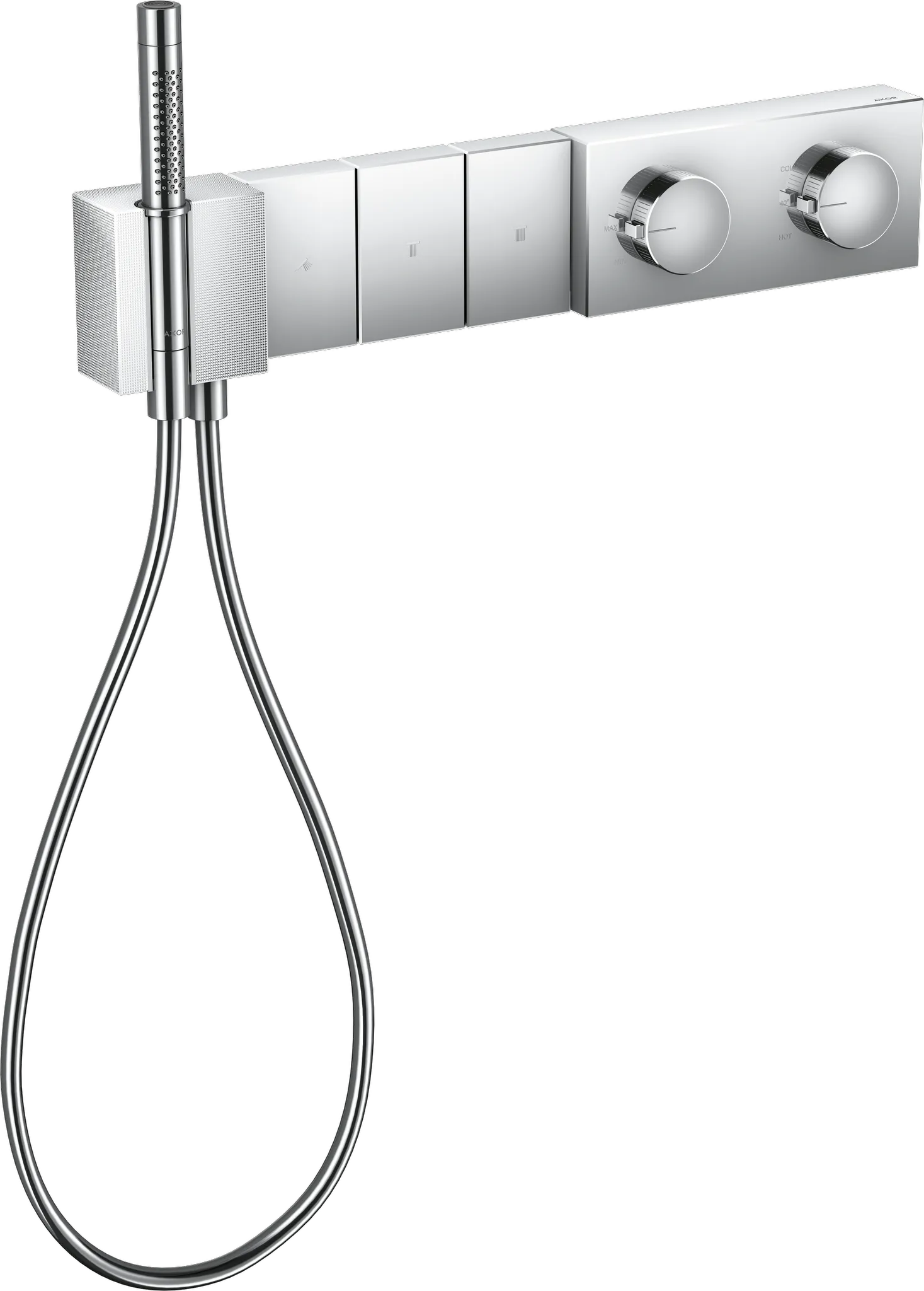 Thermostatmodul Unterputz Select Axor Edge F-Set 3 Verbr.Diamantschliff chrom