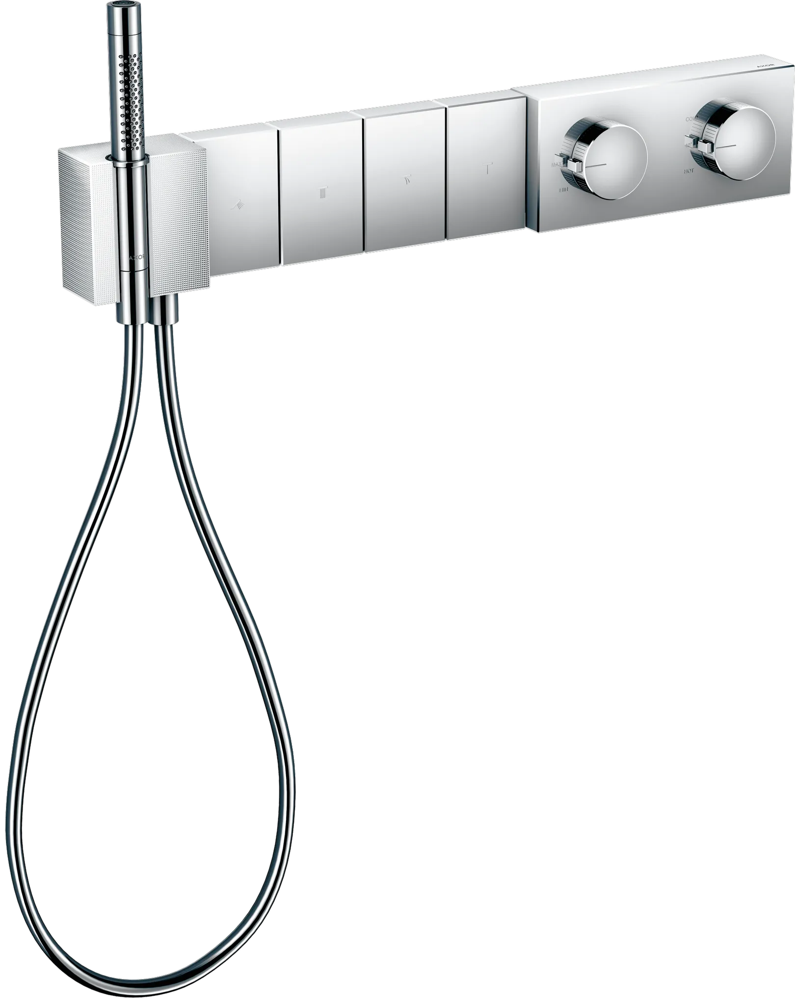 Thermostatmodul Unterputz Select Axor Edge F-Set 4 Verbr.Diamantschliff chrom