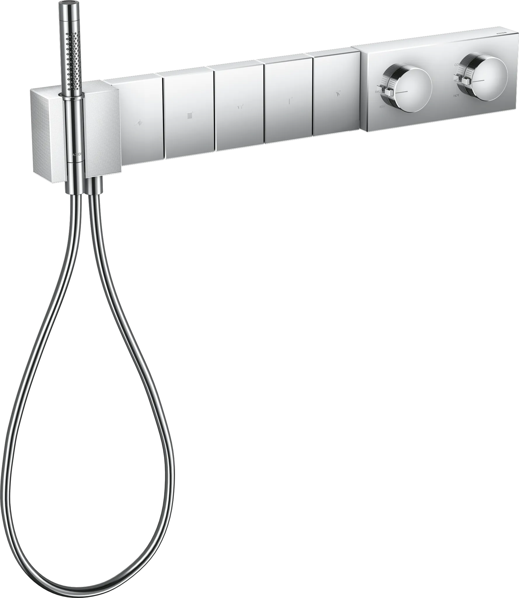 Thermostatmodul Unterputz Select Axor Edge F-Set 5 Verbr.Diamantschliff chrom