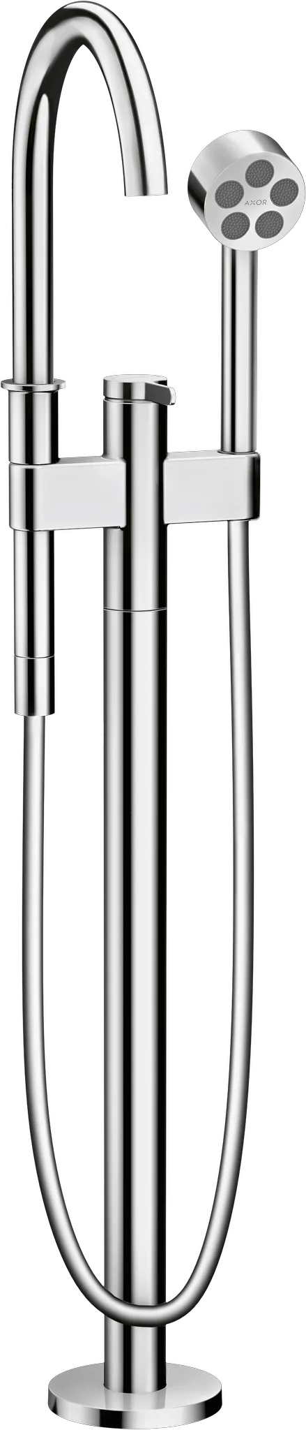 Wannenmischer Axor One Fertigset zur Bodenmontage chrom