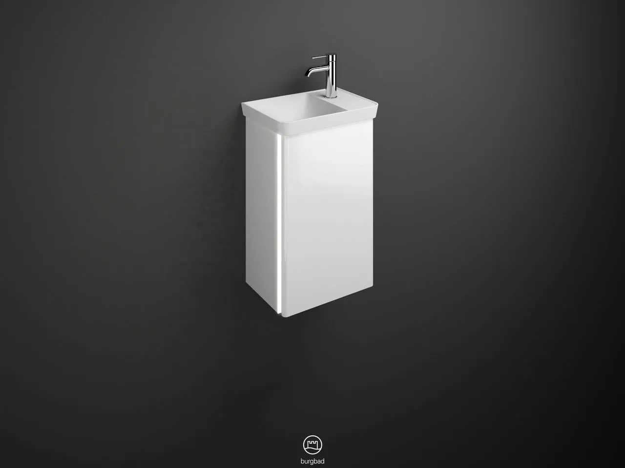 burgbad Waschtischunterschrank „Iveo“ 480 × 730 × 350 mm in Marone Dekor Trüffel