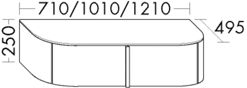 burgbad Sideboard „Lavo 2.0“ 71 × 25 × 49,5 cm in Weiß Matt