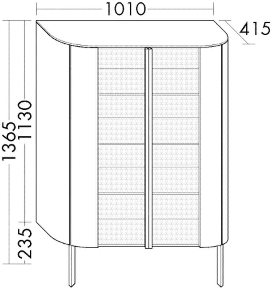 burgbad Hochschrank „Lavo2.0“ 1050 × 1365 × 450 mm in Weiß Matt