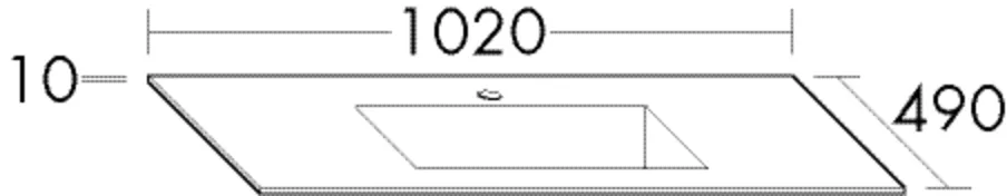 burgbad Waschbecken „Sys30“ 1060 × 530 × 157 mm, Hahnlochposition mittig