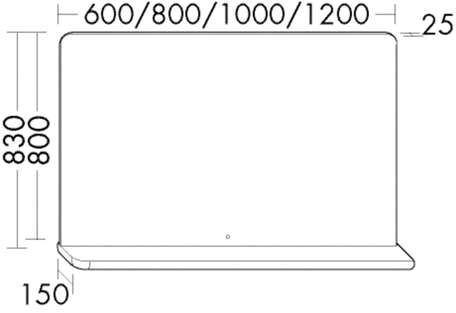 burgbad Spiegel „b:me“ 1200 × 830 mm in Weiß Solid Matt