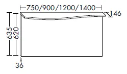 burgbad Spiegel „Sinea3.0“ 1400 × 615 mm