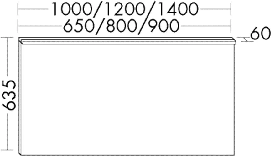 burgbad Spiegel „Sys30“ 1400 × 635 mm