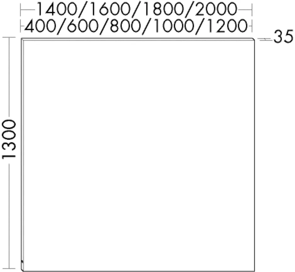 burgbad Spiegel „Sys30“ 400 × 1300 mm