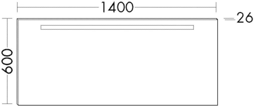 burgbad Spiegel „Sys30“ 1400 × 600 mm