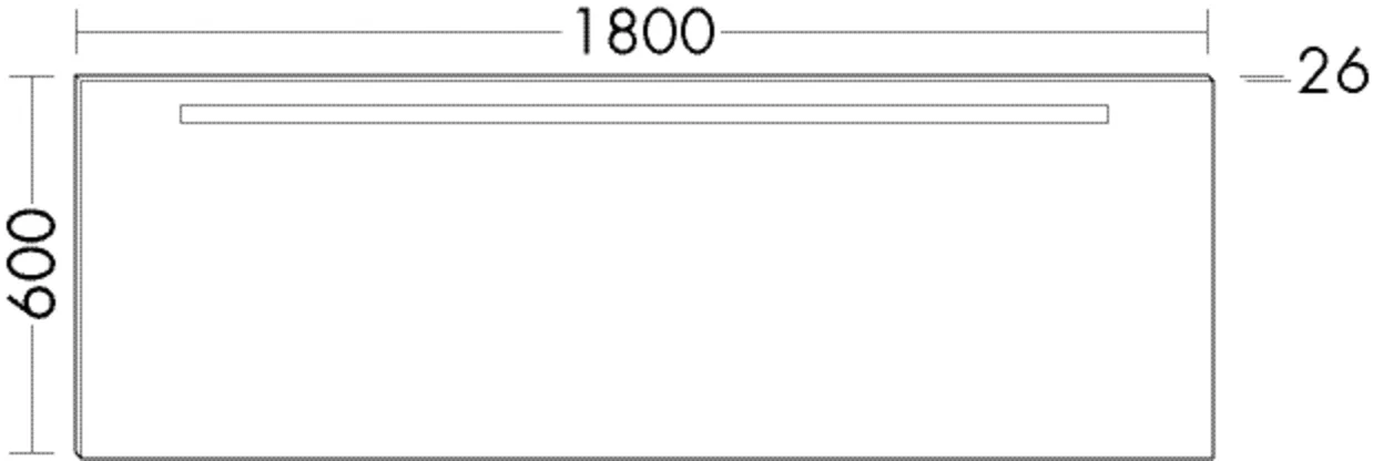 burgbad Spiegel „Sys30“ 1800 × 600 mm