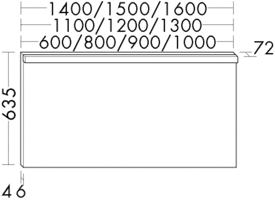 burgbad Spiegel „Sys30“ 1600 × 635 mm