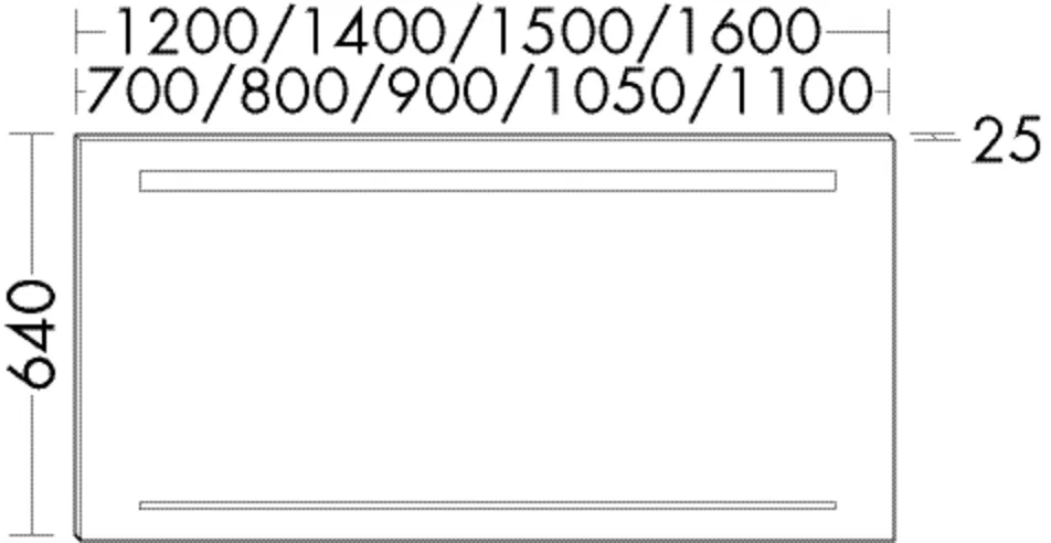 burgbad Spiegel „Sys30“ 1050 × 640 mm