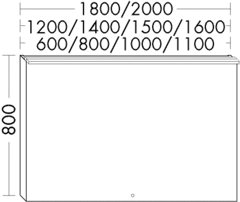 burgbad Spiegel „rc40Solitaire“ 1500 × 800 mm in Weiß Solid Matt