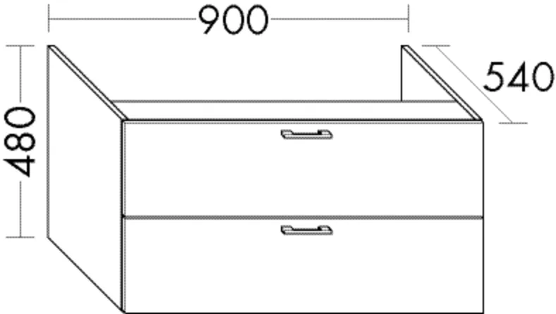burgbad Hochschrank „Sys30“ 940 × 480 × 580 mm in Weiß Matt