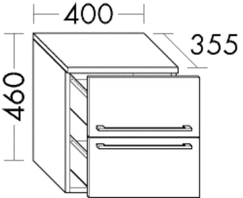 burgbad Hochschrank „bel“ 440 × 460 × 395 mm in Weiß Hochglanz