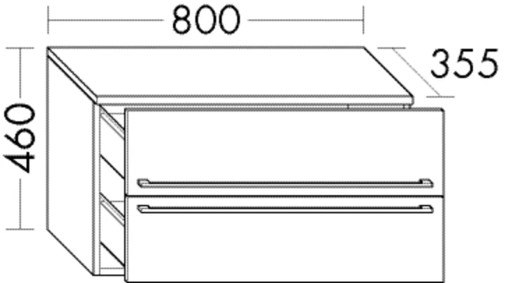 burgbad Hochschrank „bel“ 840 × 460 × 390 mm in Weiß Hochglanz