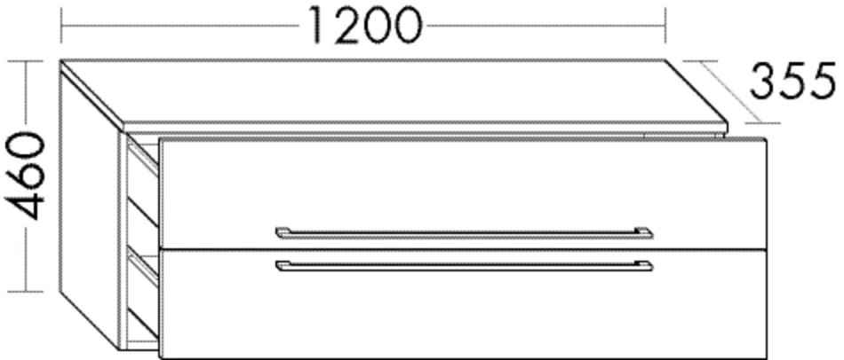 burgbad Hochschrank „bel“ 1240 × 460 × 390 mm in Schilf Hochglanz